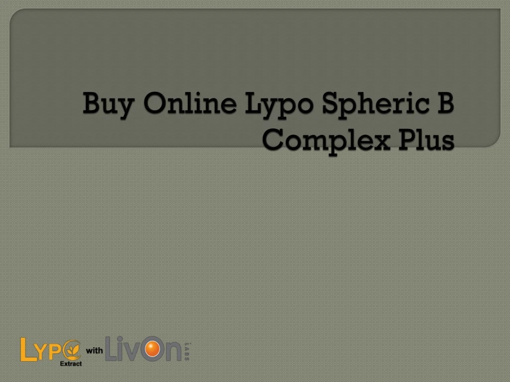 buy online lypo spheric b complex plus