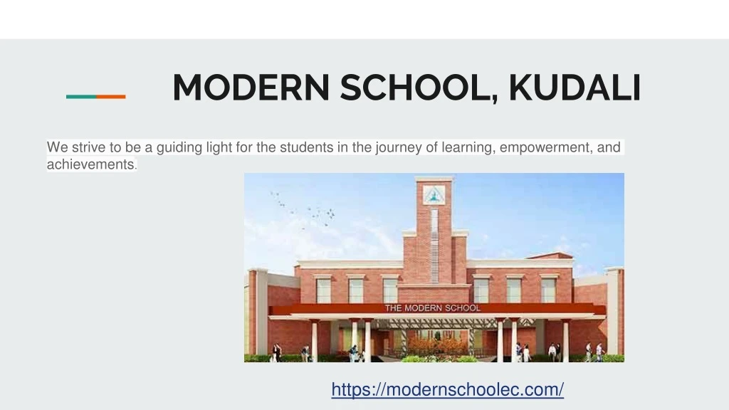 modern school kudali