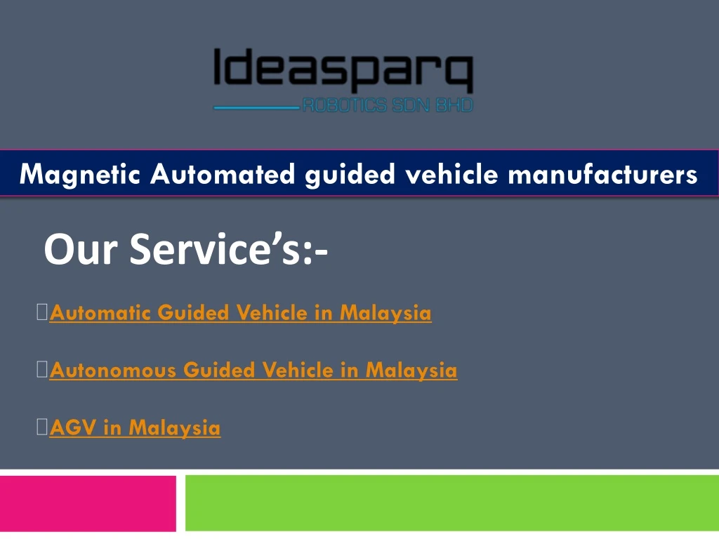 magnetic automated guided vehicle manufacturers