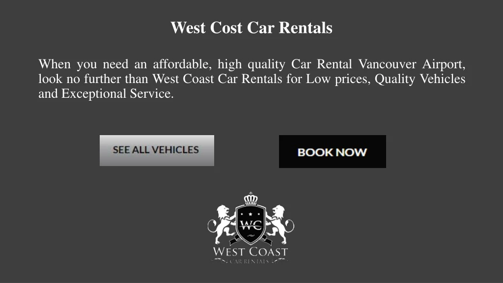 west cost car rentals