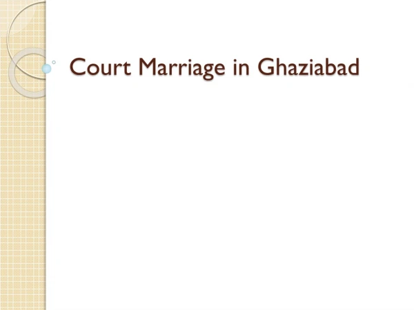 Court Marriage in Ghaziabad