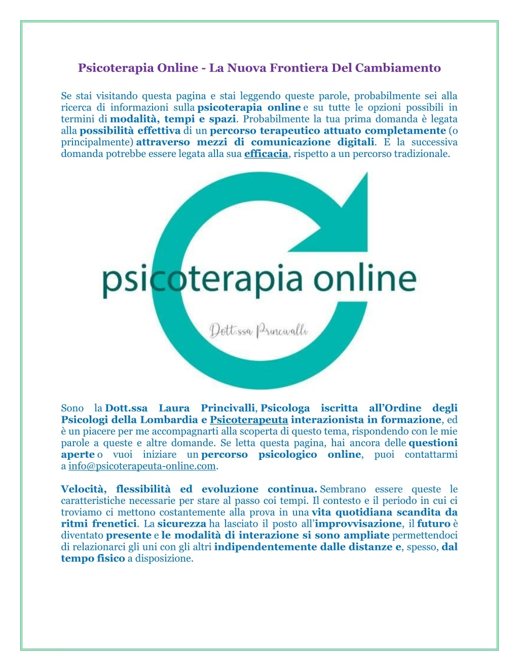 psicoterapia online la nuova frontiera