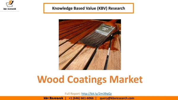 Wood Coatings Market Size- KBV Research