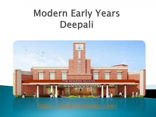 Modern Early Years, Deepali - slide 1