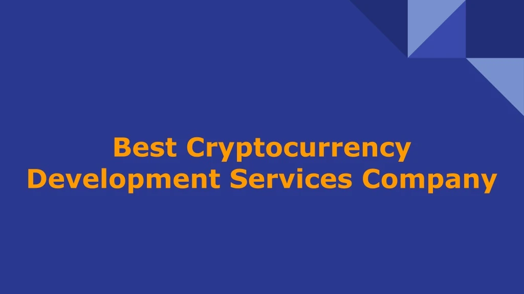 best cryptocurrency development services company