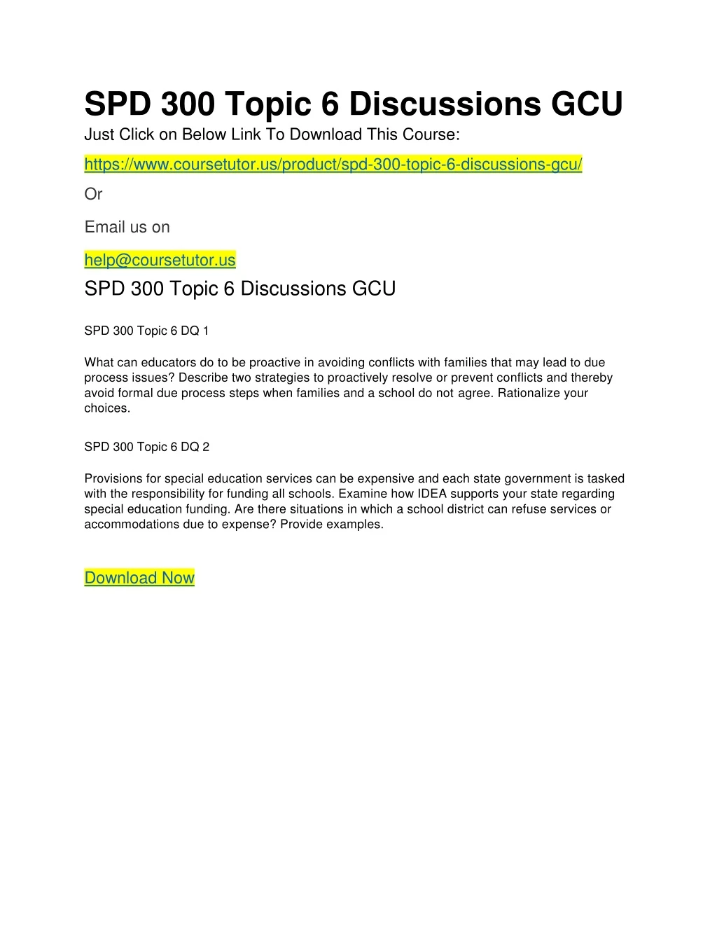 spd 300 topic 6 discussions gcu just click