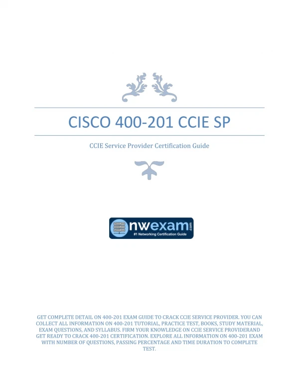 CISCO CCIE Service Provider Certification Guide and Questions Answers