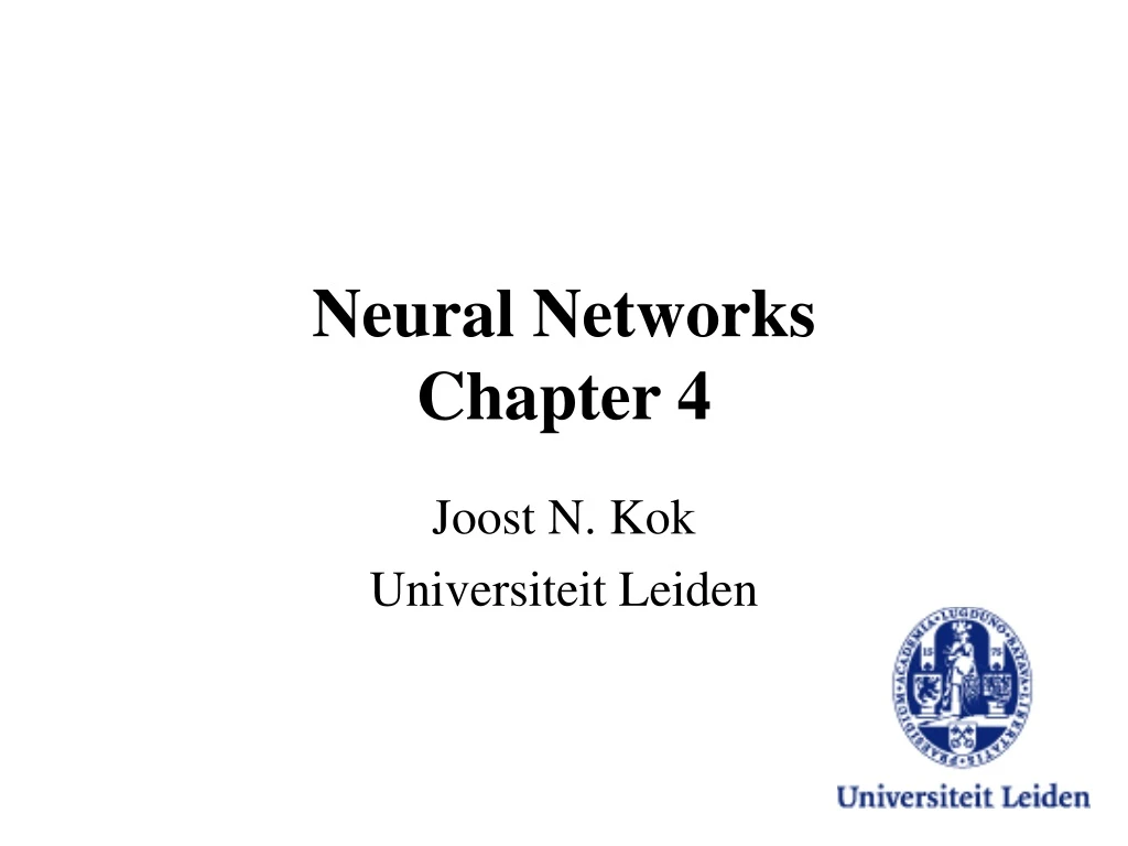 neural networks chapter 4