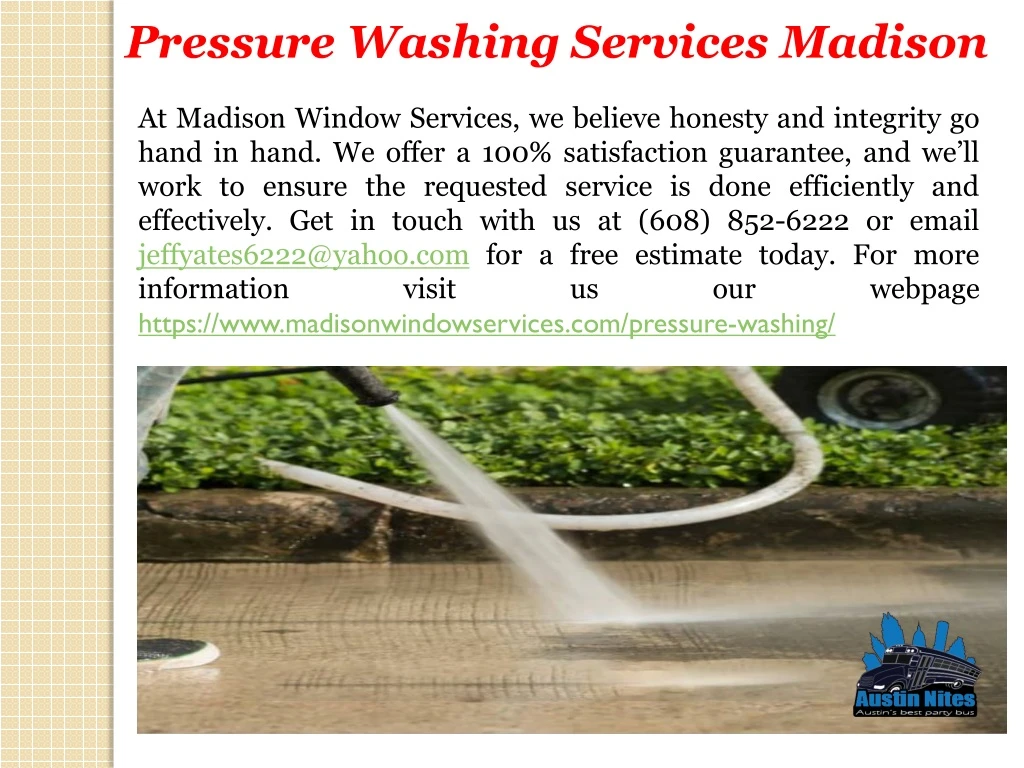 pressure washing services madison