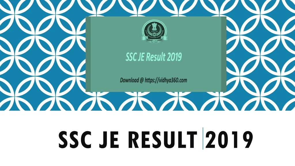 ssc je result 2019