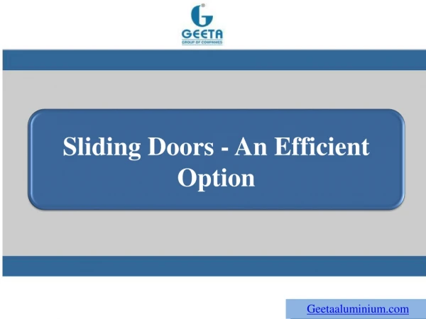 Sliding Doors - An Efficient Option