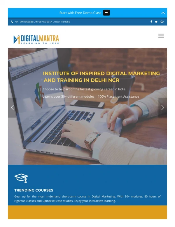 best digital marketing training institute in noida DigitalMantra
