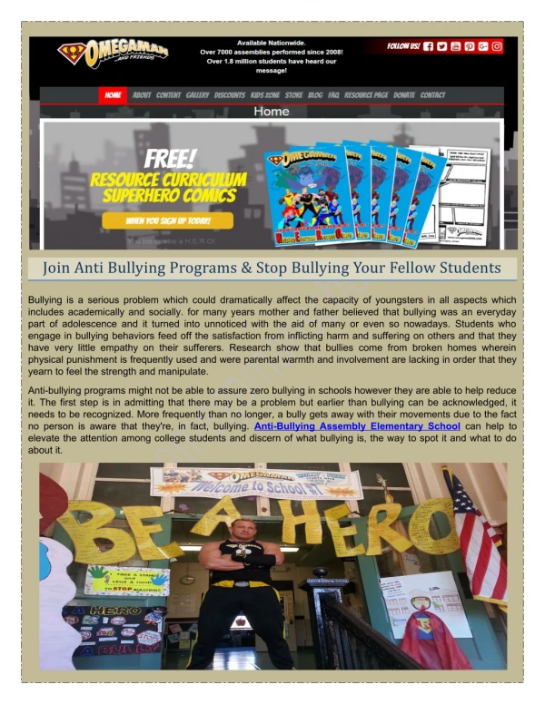 Join Anti Bullying Programs & Stop Bullying Your Fellow Students
