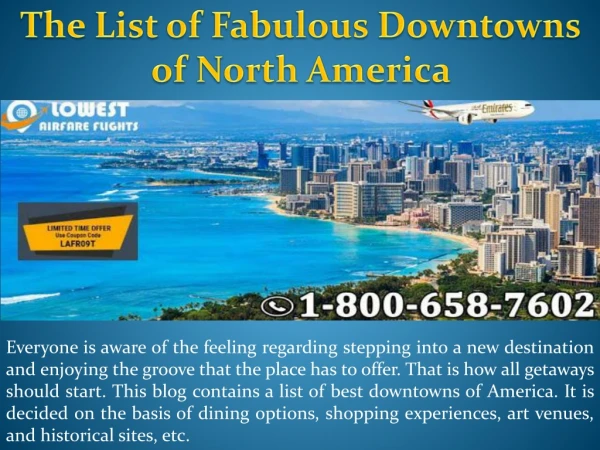 The List of Fabulous Downtowns of North America