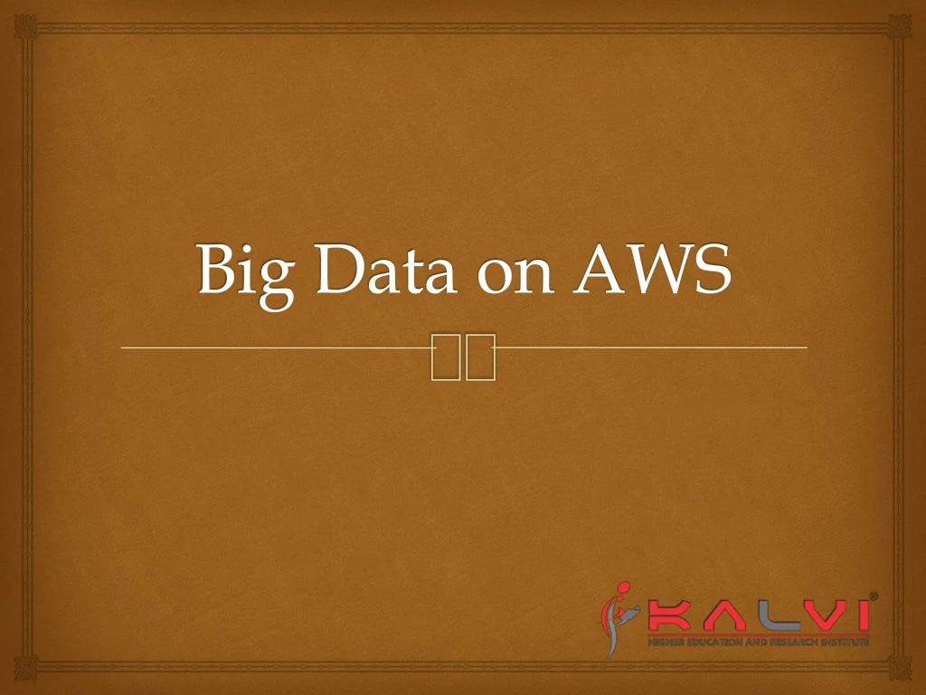 big data on aws