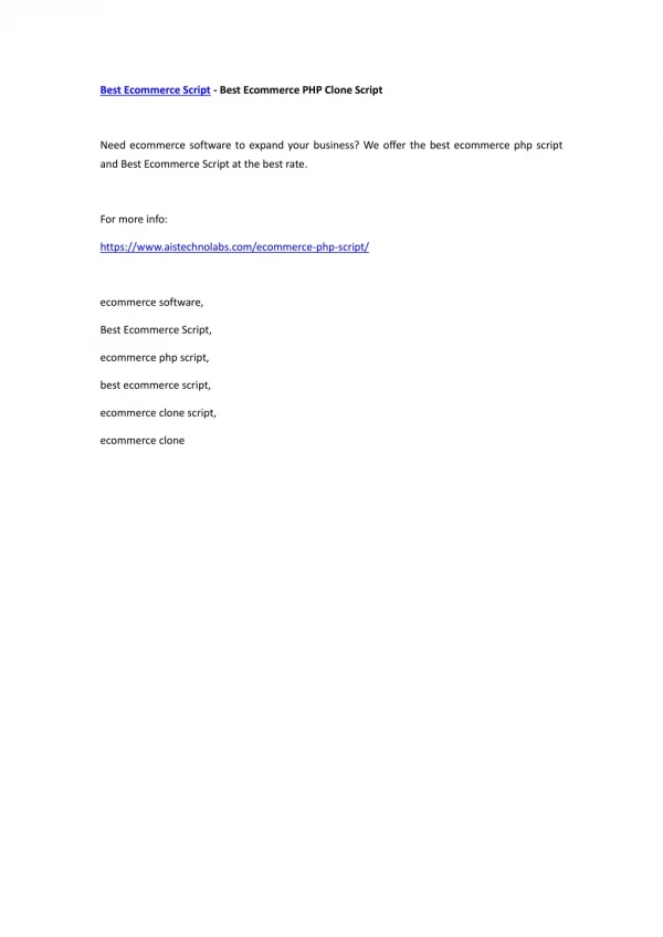 best ecommerce script best ecommerce php clone