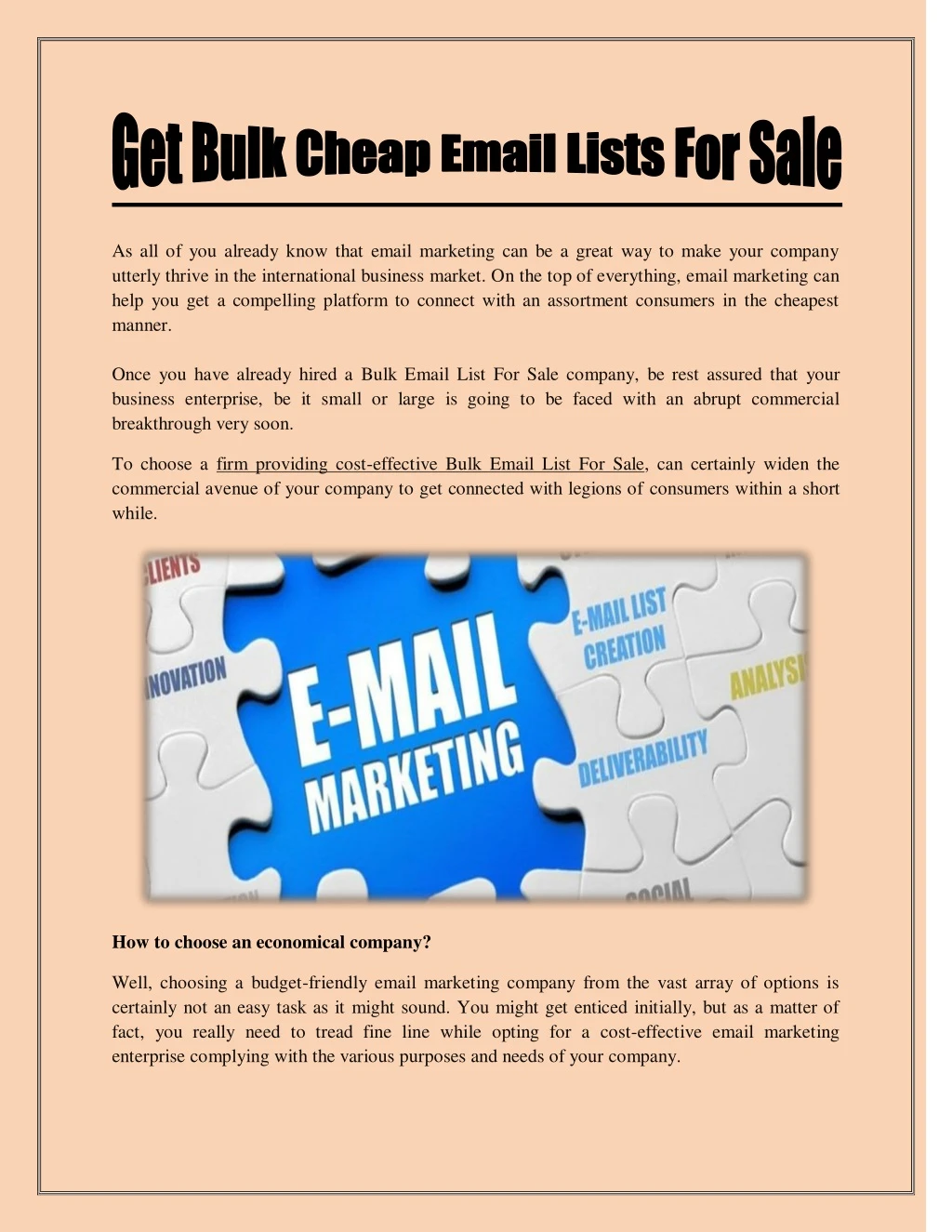 as all of you already know that email marketing
