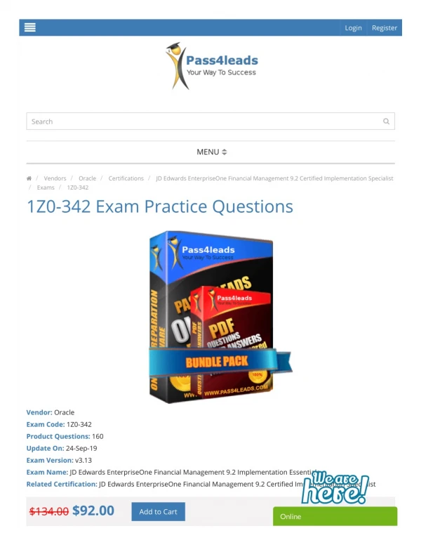 Oracle 1Z0-342 Exam Practice Questions 2019 Updated