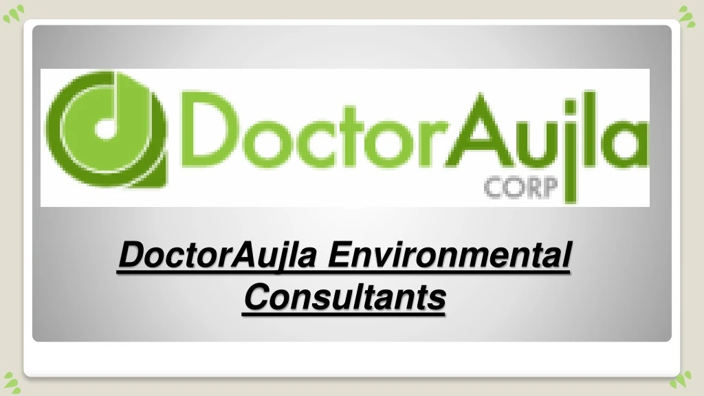 doctoraujla environmental consultants