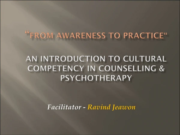 Culturally Sensitive Counselling