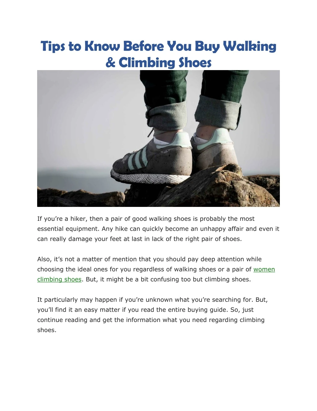 tips to know before you buy walking climbing shoes