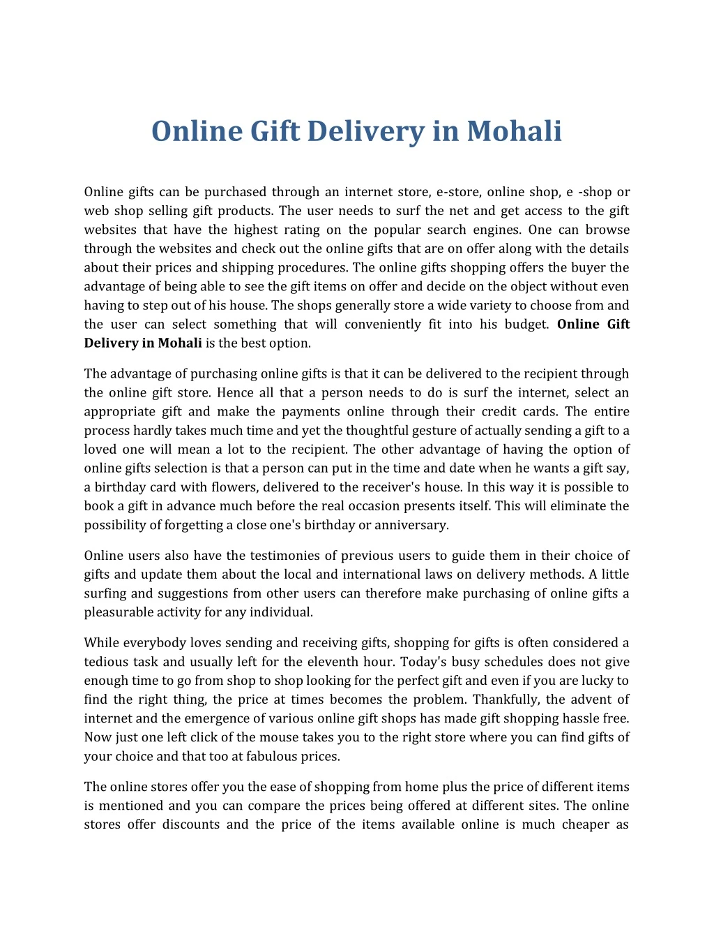 online gift delivery in mohali