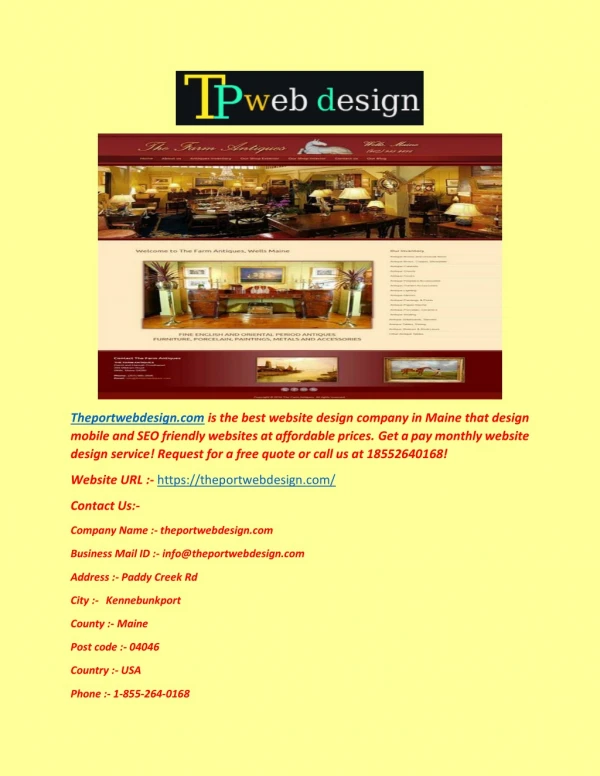 Theportwebdesign.com - Maine Best Website Design Company