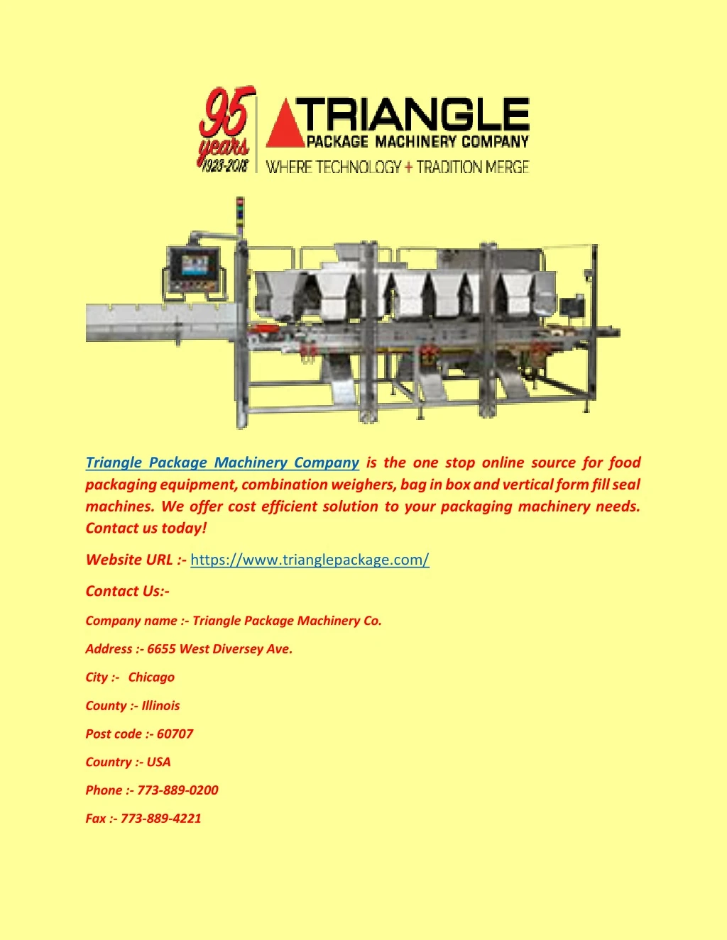 triangle package machinery company