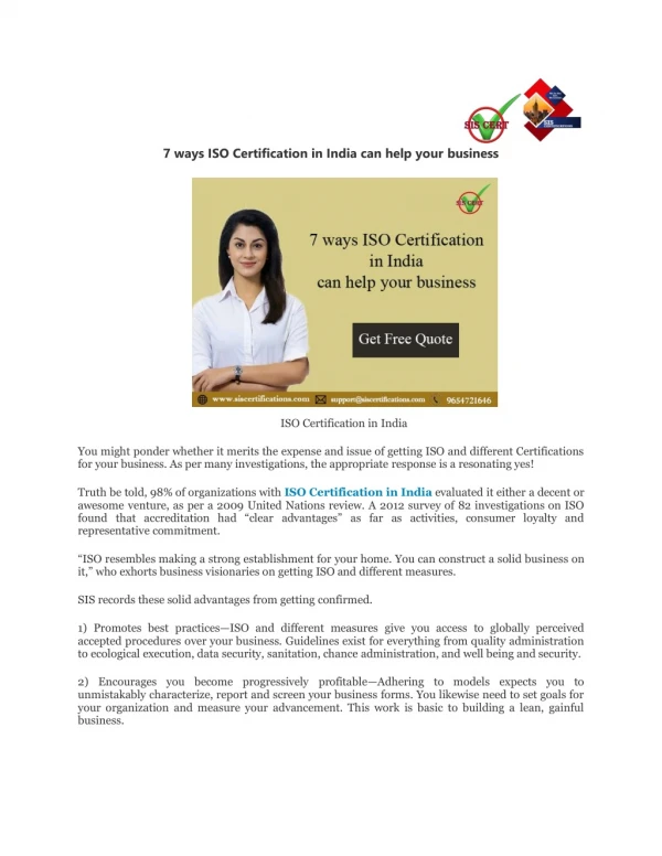 7 ways ISO Certification in India can help your business