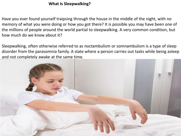 What Is Sleepwalking?