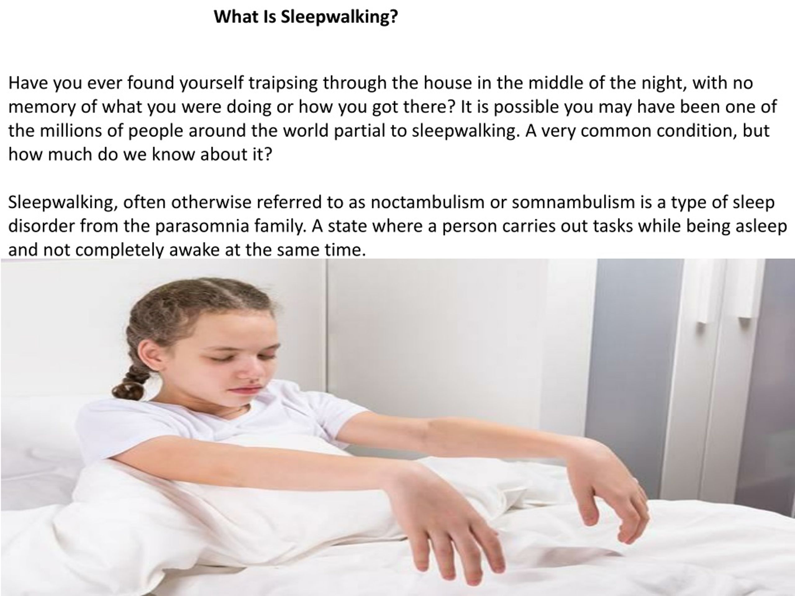 PPT - What Is Sleepwalking? PowerPoint Presentation, free download - ID ...