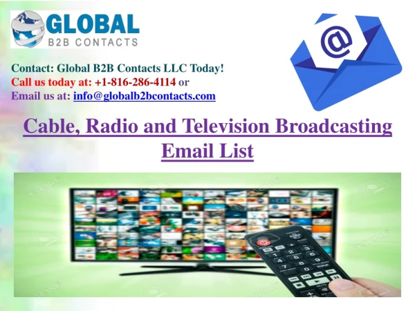Cable, Radio and Television Broadcasting Email List Worldwide