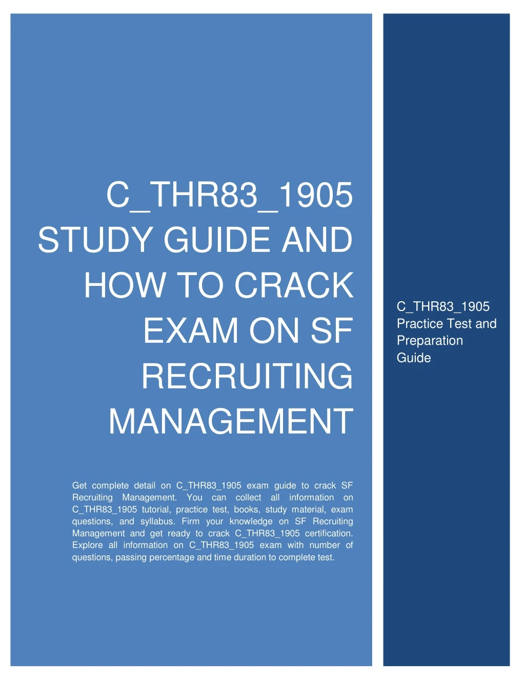 c thr83 1905 study guide and how to crack exam