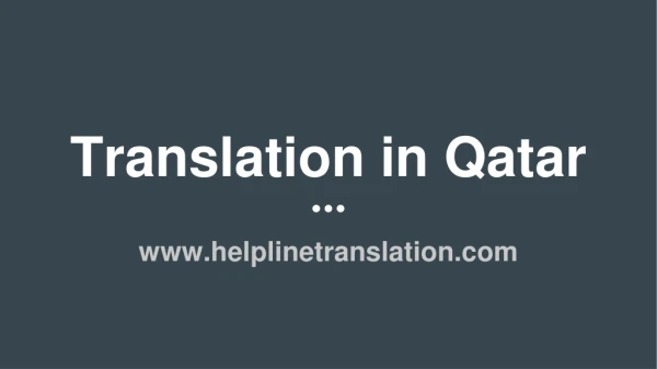Translation in Qatar