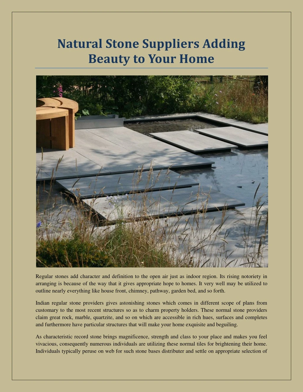 natural stone suppliers adding beauty to your home