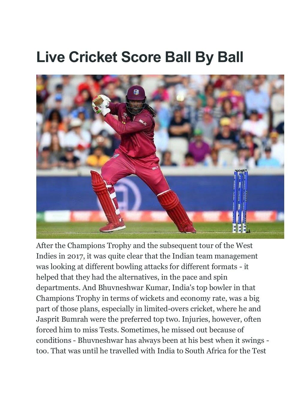 live cricket score ball by ball
