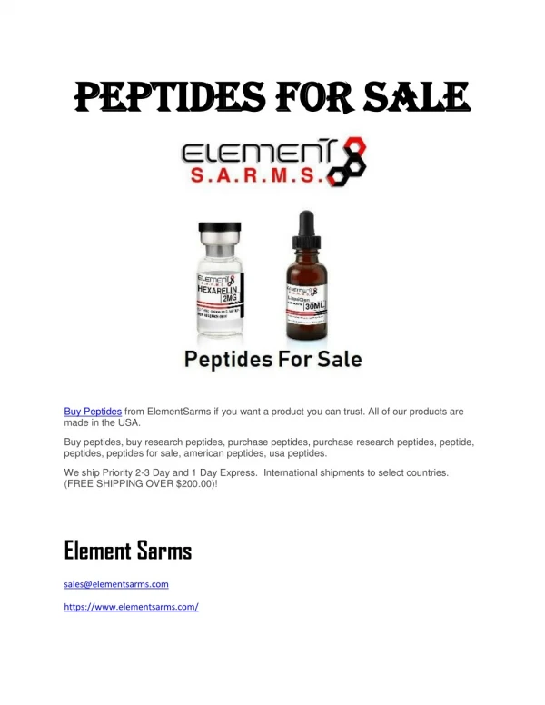 Peptides For Sale