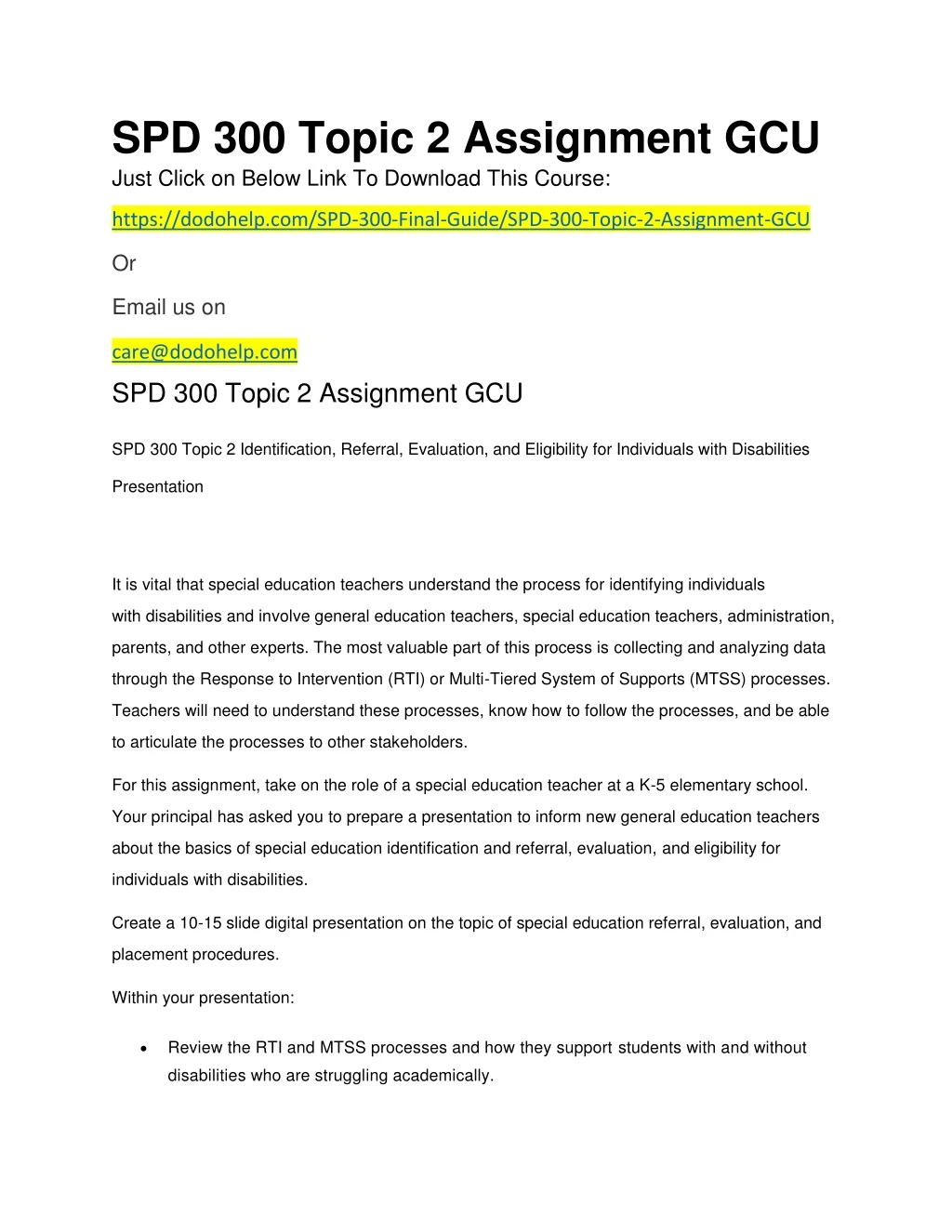 spd 300 topic 2 assignment gcu just click