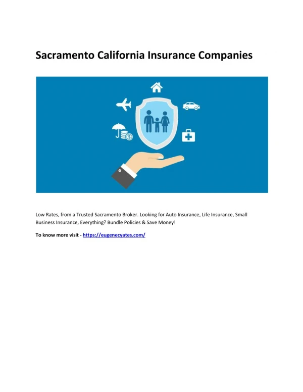 Sacramento California Insurance Companies