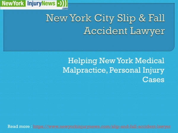 News York City Slip & Fall Accident Lawyer