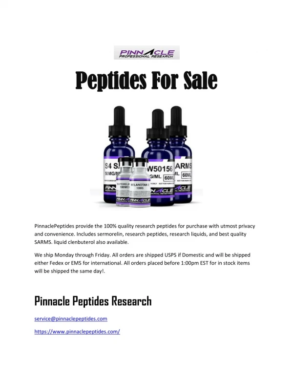 Peptides For Sale