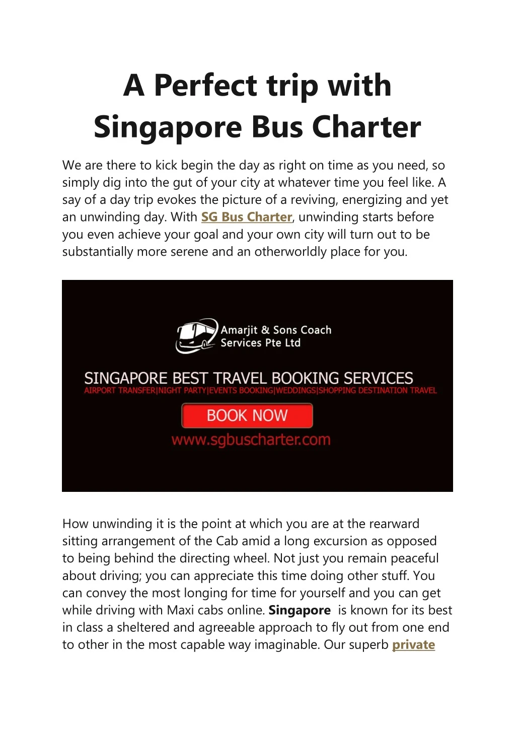 a perfect trip with singapore bus charter