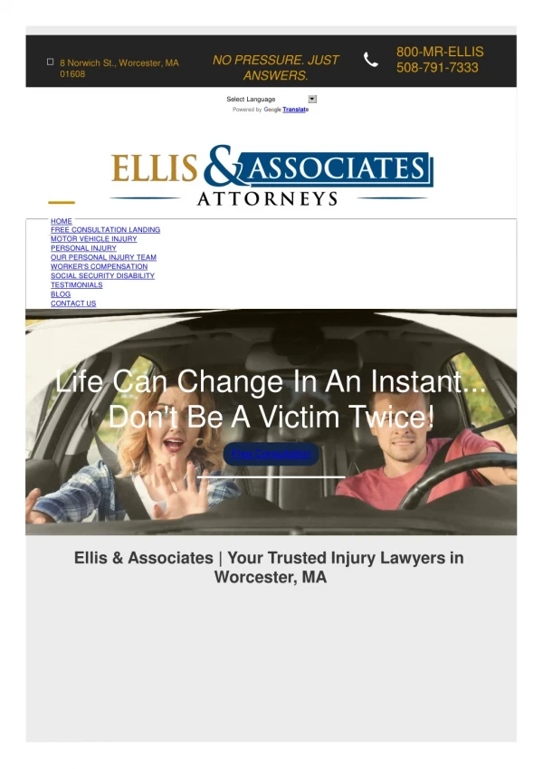 Personal Injury Attorney in Worcester