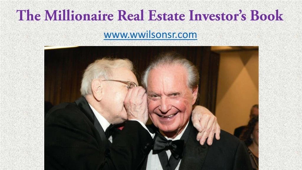 the millionaire real estate investor s book