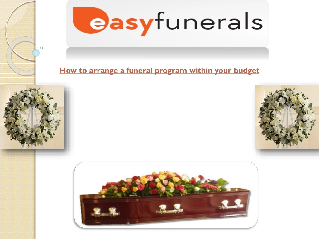 how to arrange a funeral program within your