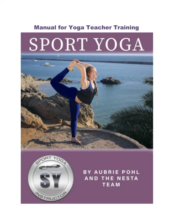 Manual for Yoga Teacher Training