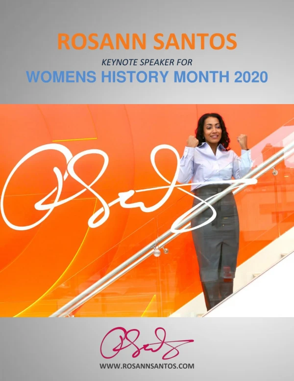 Rosann Santos To Present As Womens History Month Keynote Speaker 2020