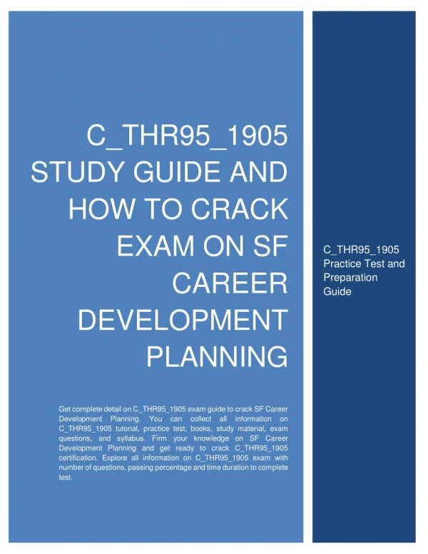 C_THR95_1905 Study Guide and How to Crack Exam on SF Career Development Planning