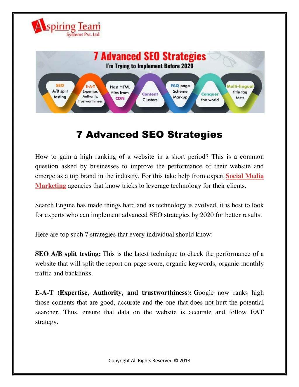 7 advanced seo strategies