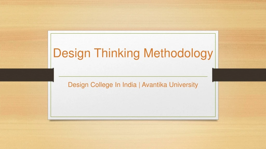 design thinking methodology